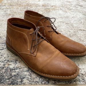 Steve Madden P-IVON217 Tan Leather Lace Up Chukka Boots Size 10.5